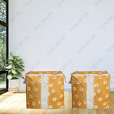 Orange Woven Storage Bag